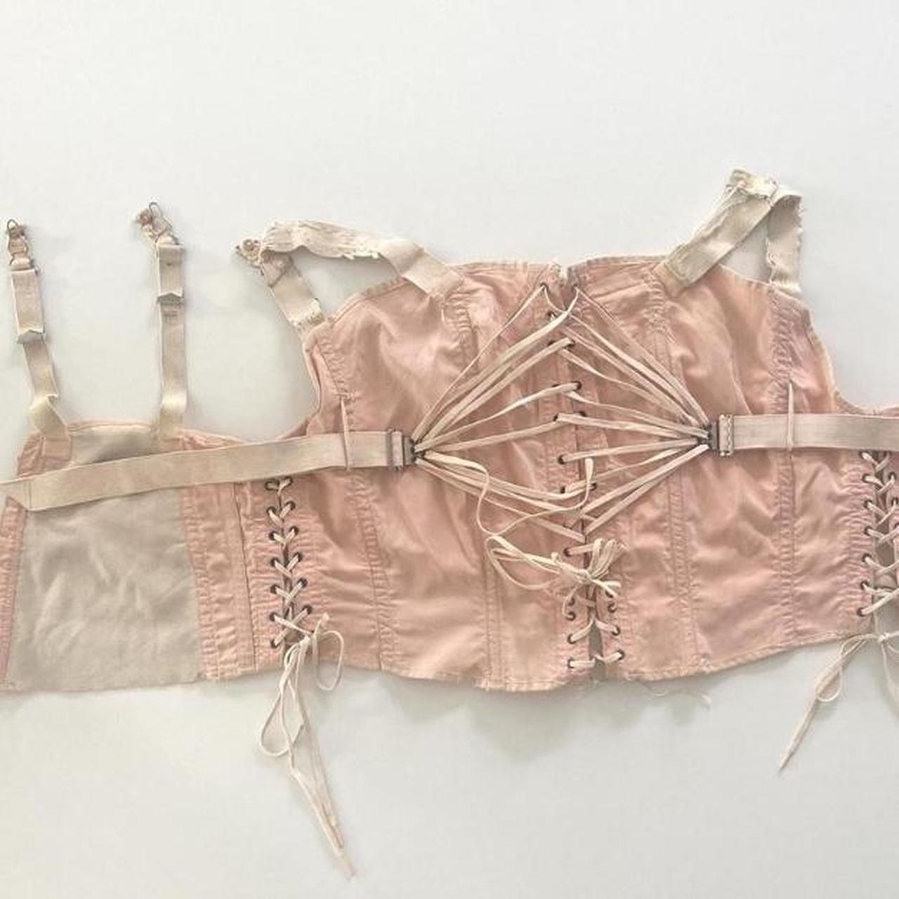 VINTAGE BABY PINK CAMP CORSET. Super rare, high... - Depop