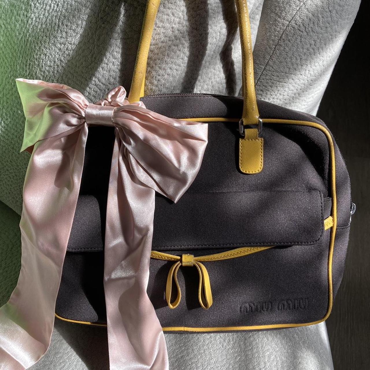 Miu Miu Women's Blue and Gold Bag