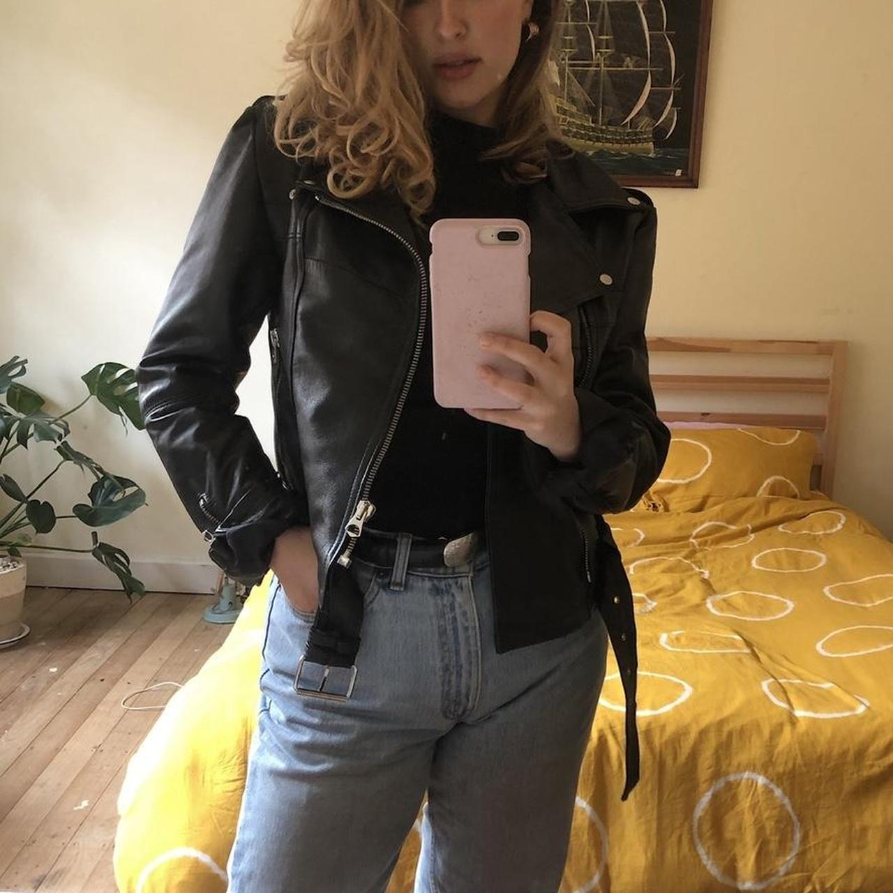 Vintage Italian Black Moto-Jacket ~ made from... - Depop