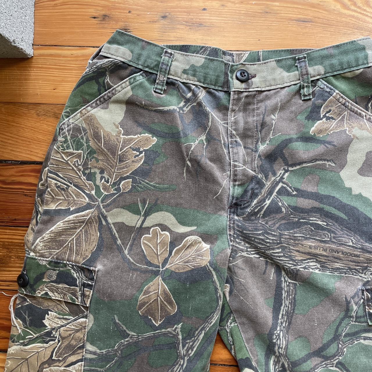 vintage camo pants super crazy mixed camo cargo... - Depop