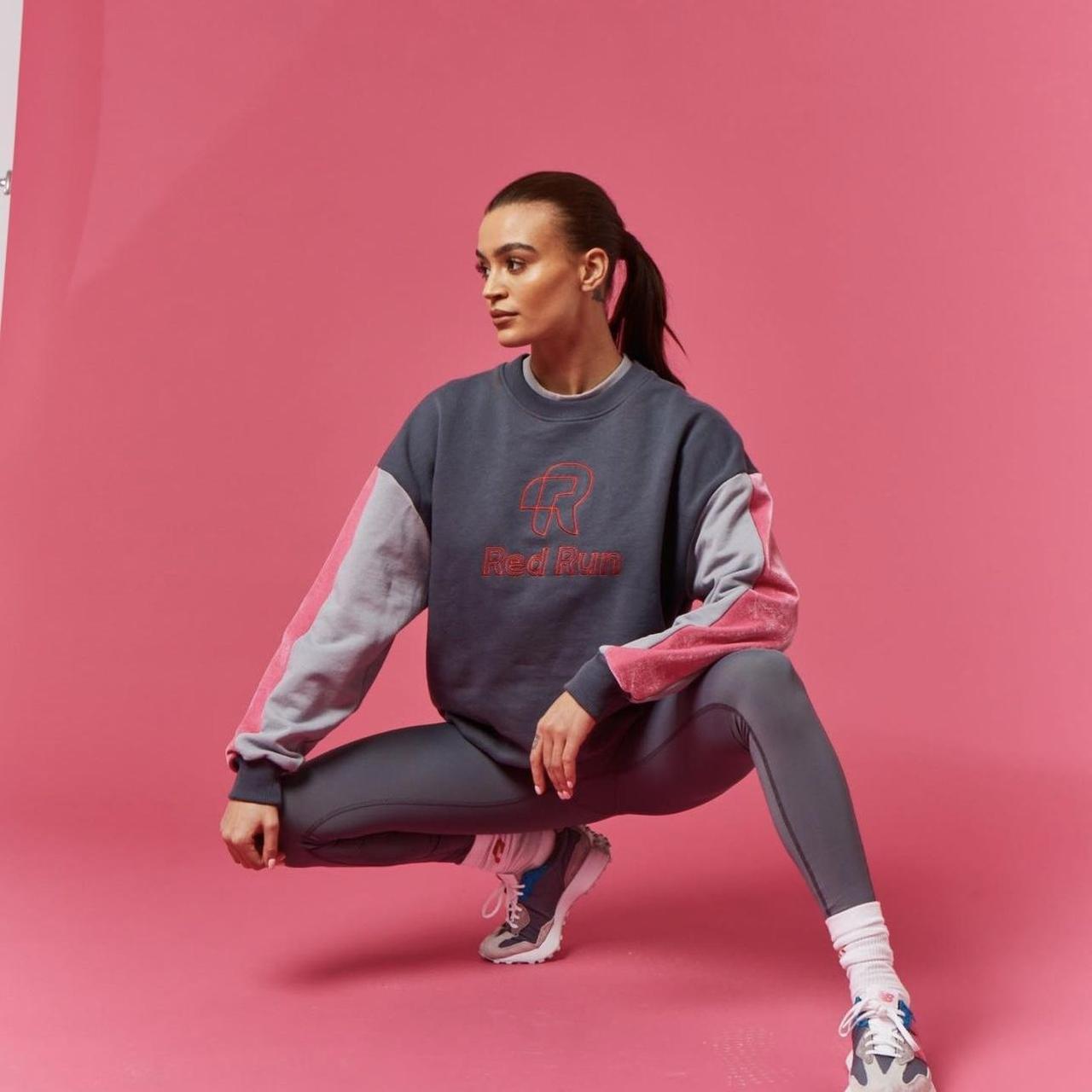 Women’s red run set Leggings and jumper included... Depop