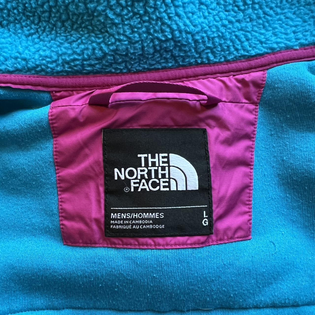 North face pink and blue fleece jacket. Lots of... - Depop