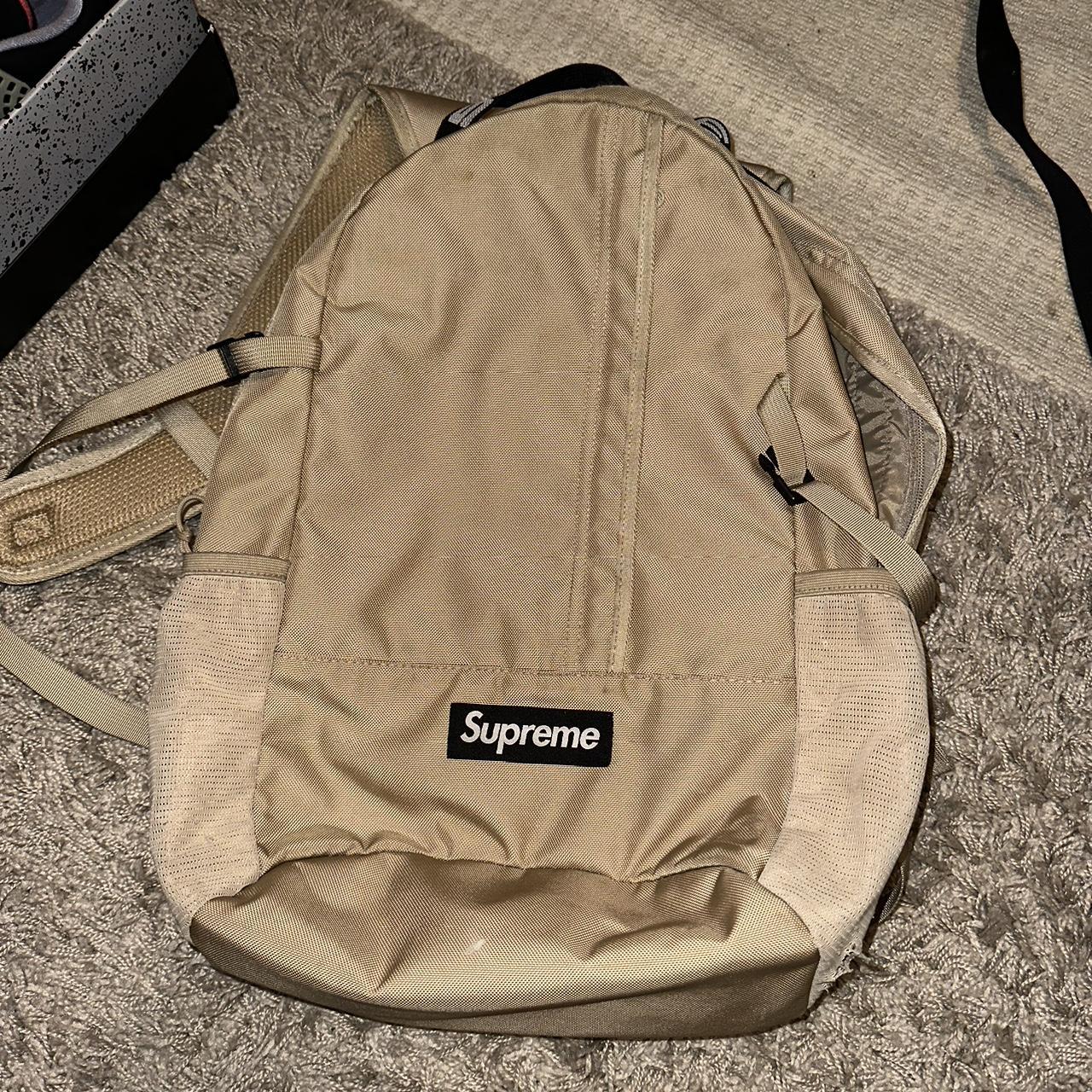 Supreme khaki cheap backpack