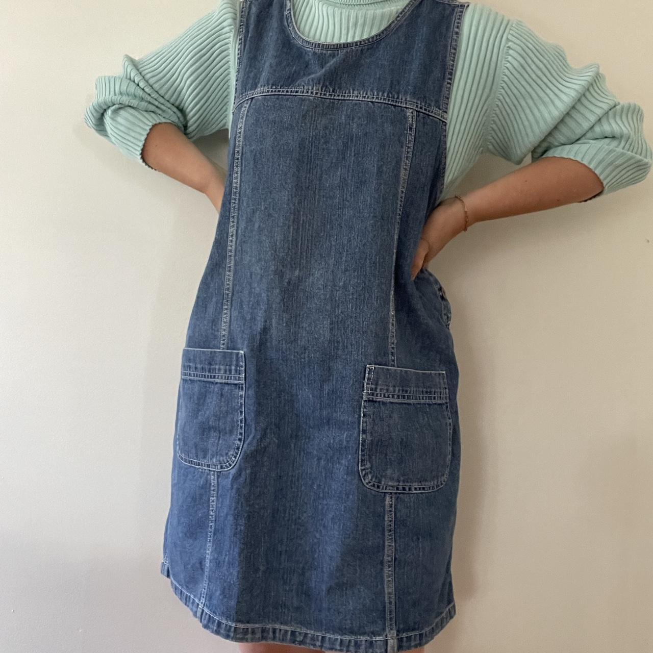 Vintage denim dress Perfectly broken in denim... - Depop