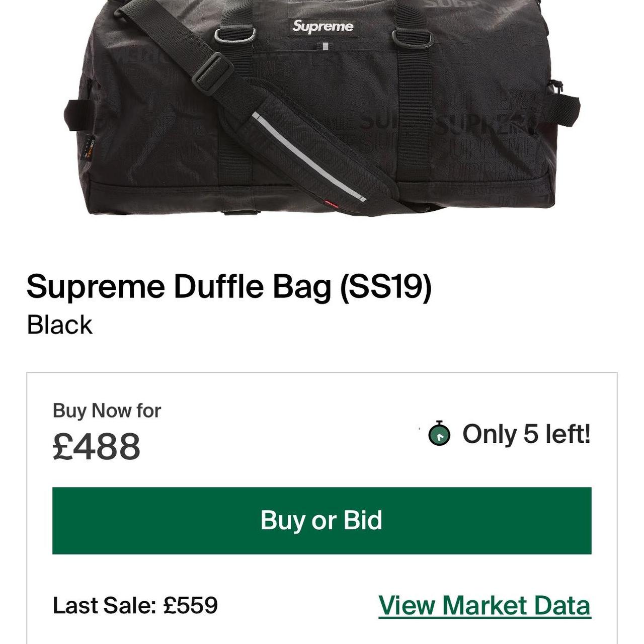 Tas duffle retail bag supreme ss19