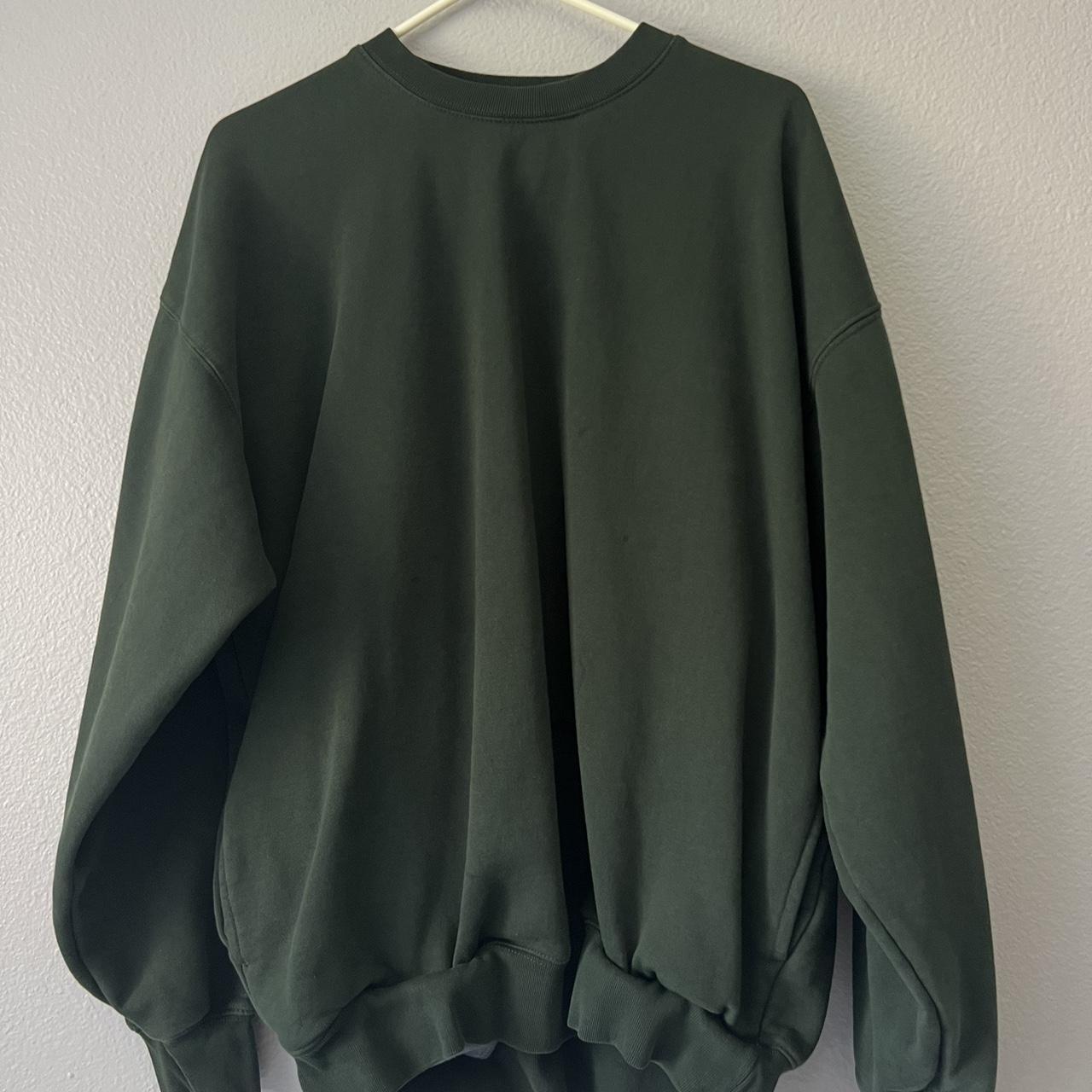 Brandy Melville green oversized crewneck Oversized... Depop