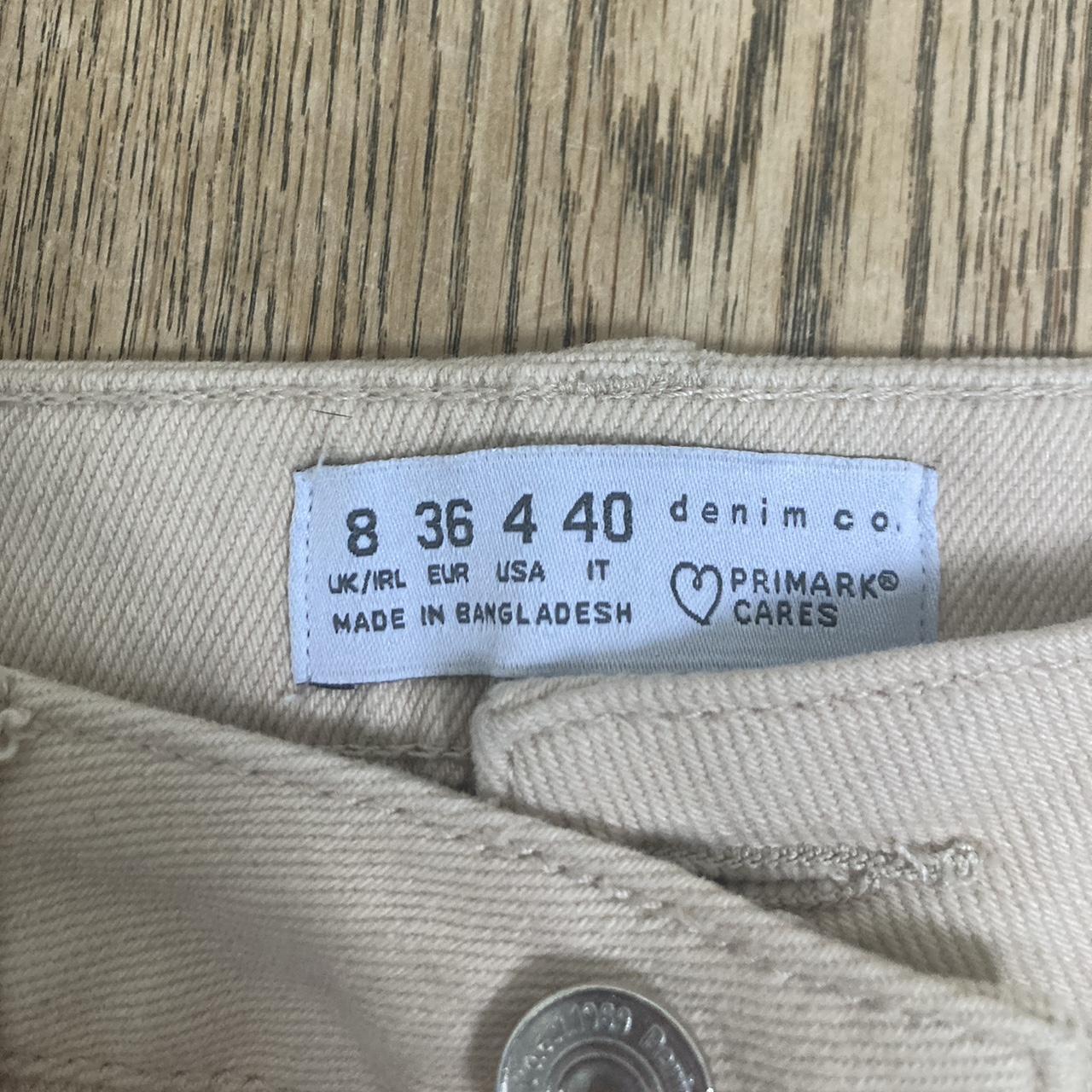 Beige primark high waisted mom jeans Small stain... Depop