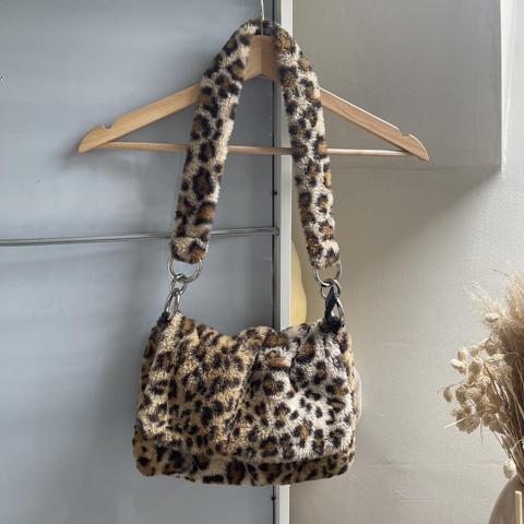 Topshop leopard teddy cheap bag