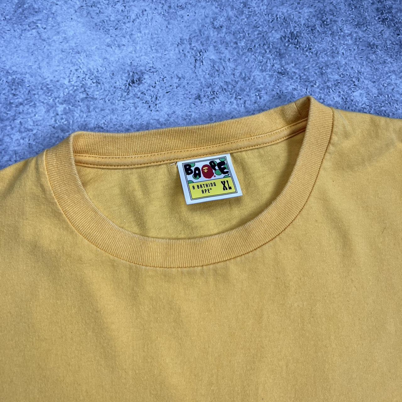 BAPE Men's Yellow T-shirt | Depop