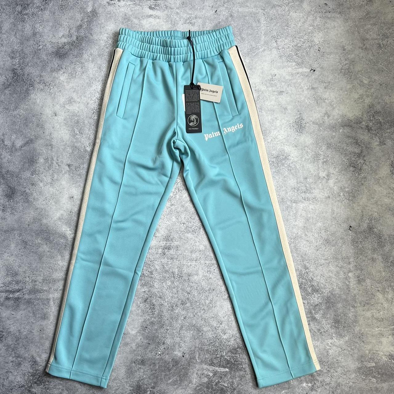 Palm angels light blue track pants BNWT • Size... Depop