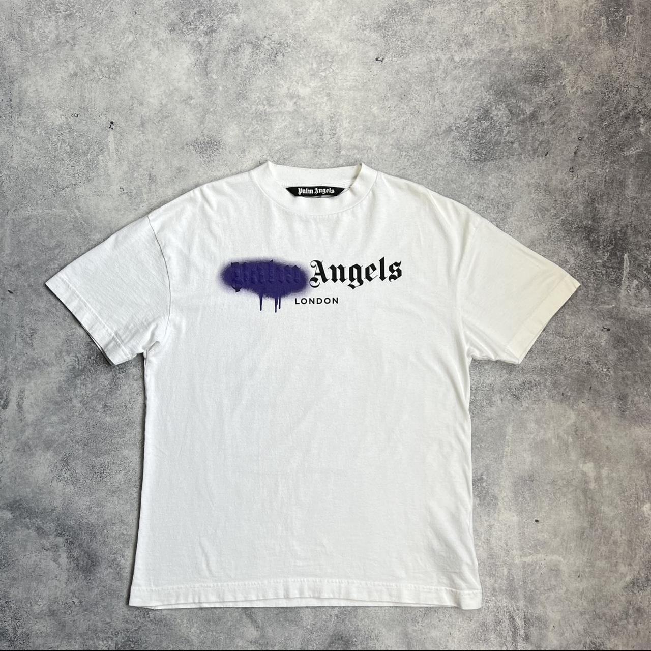 Palm Angels London Purple Sprayed T Shirt