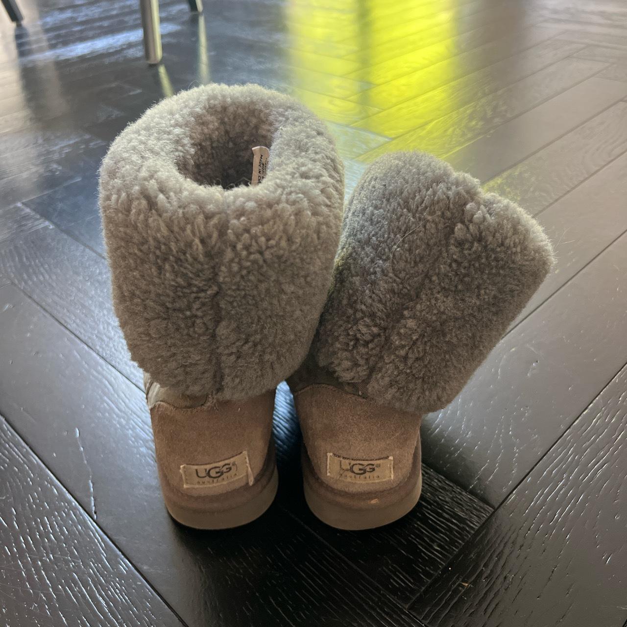 UGG Classic tall (folded over) Ugg boot in grey UK5.... - Depop