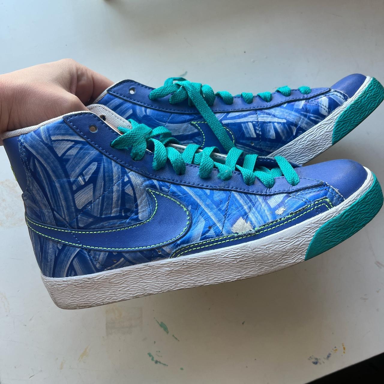 nike blazers with paint