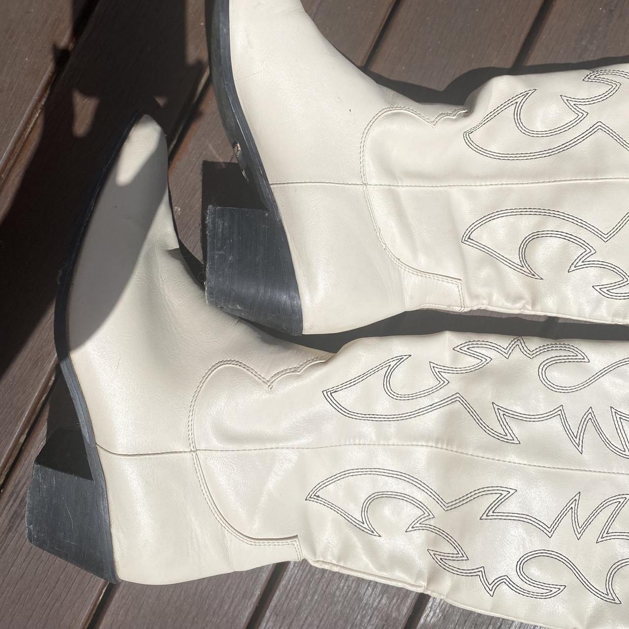 Billini White Cowboy Boots !!! I believe they are... - Depop