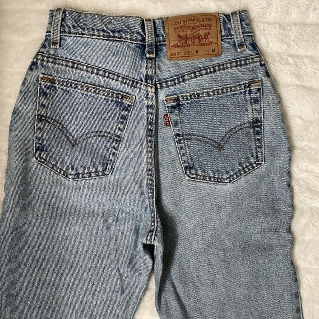 Vintage Levis Levi 512 Jeans Light Blue Fade Size... - Depop