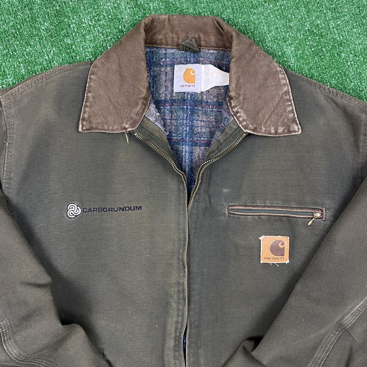 Vintage Carhartt Denim Blanket Lined Jacket at David Ketchum blog