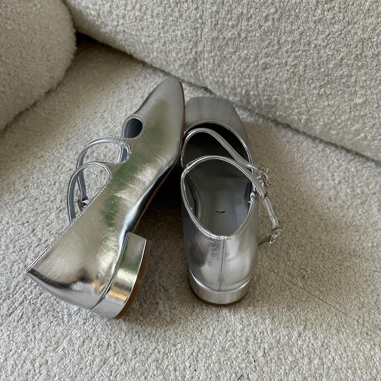 Silver Mary Janes Soft malleable and comfortable... - Depop