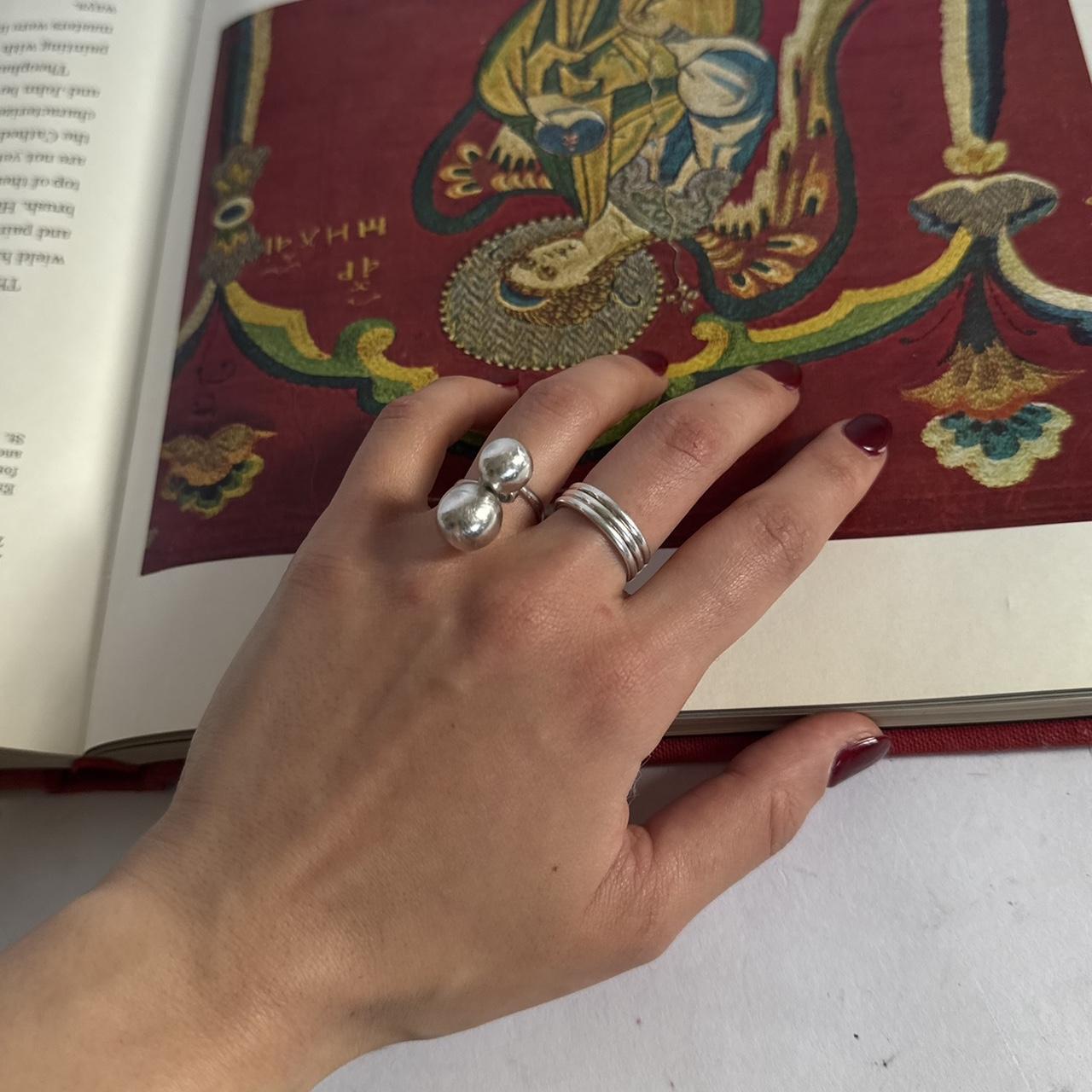 Women's Ring - Silver – Vintage connected ring 92… - image 1