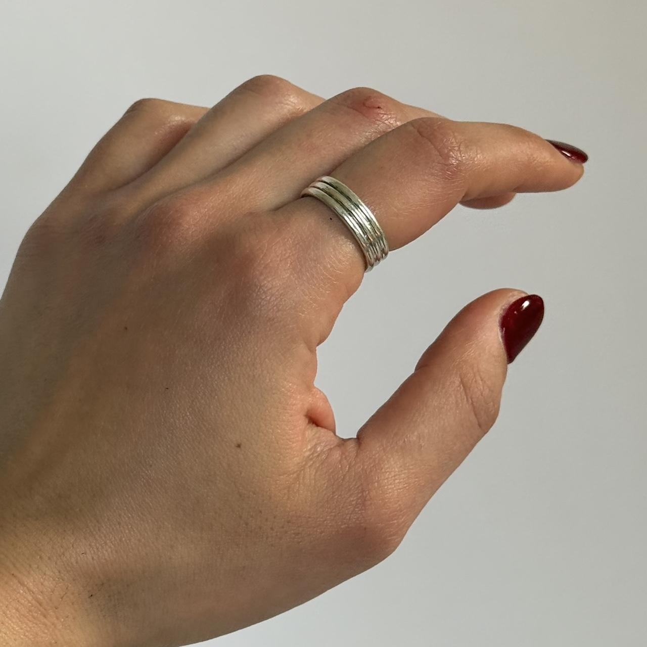 Women's Ring - Silver – Vintage connected ring 92… - image 2