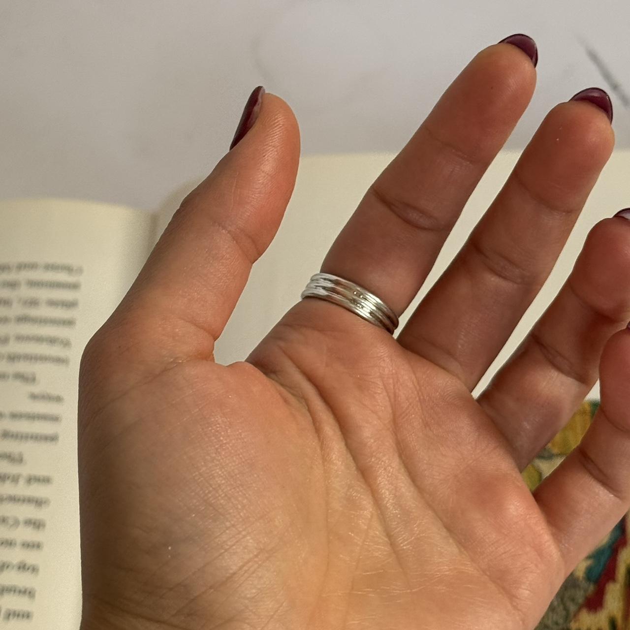 Women's Ring - Silver – Vintage connected ring 92… - image 3