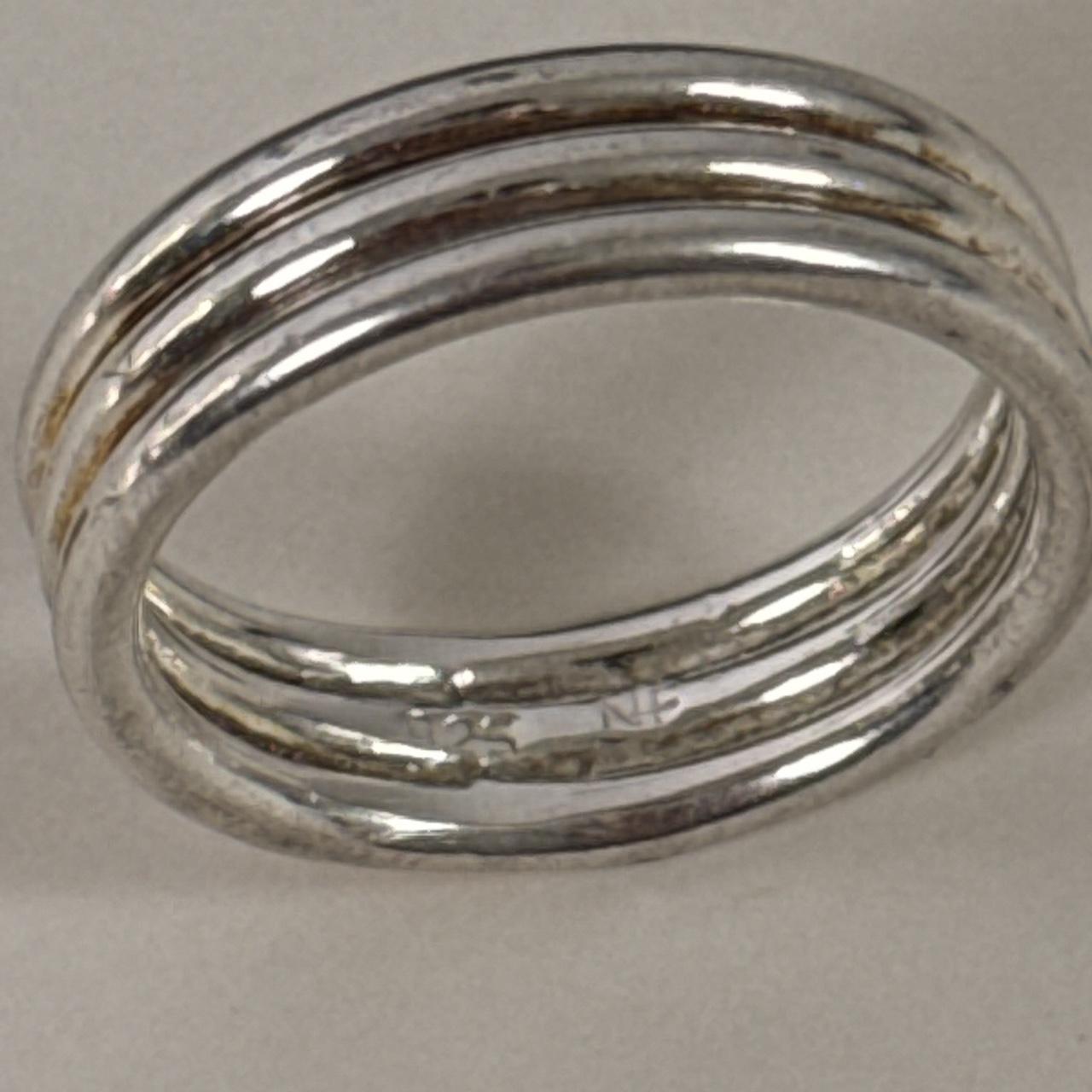 Women's Ring - Silver – Vintage connected ring 92… - image 4