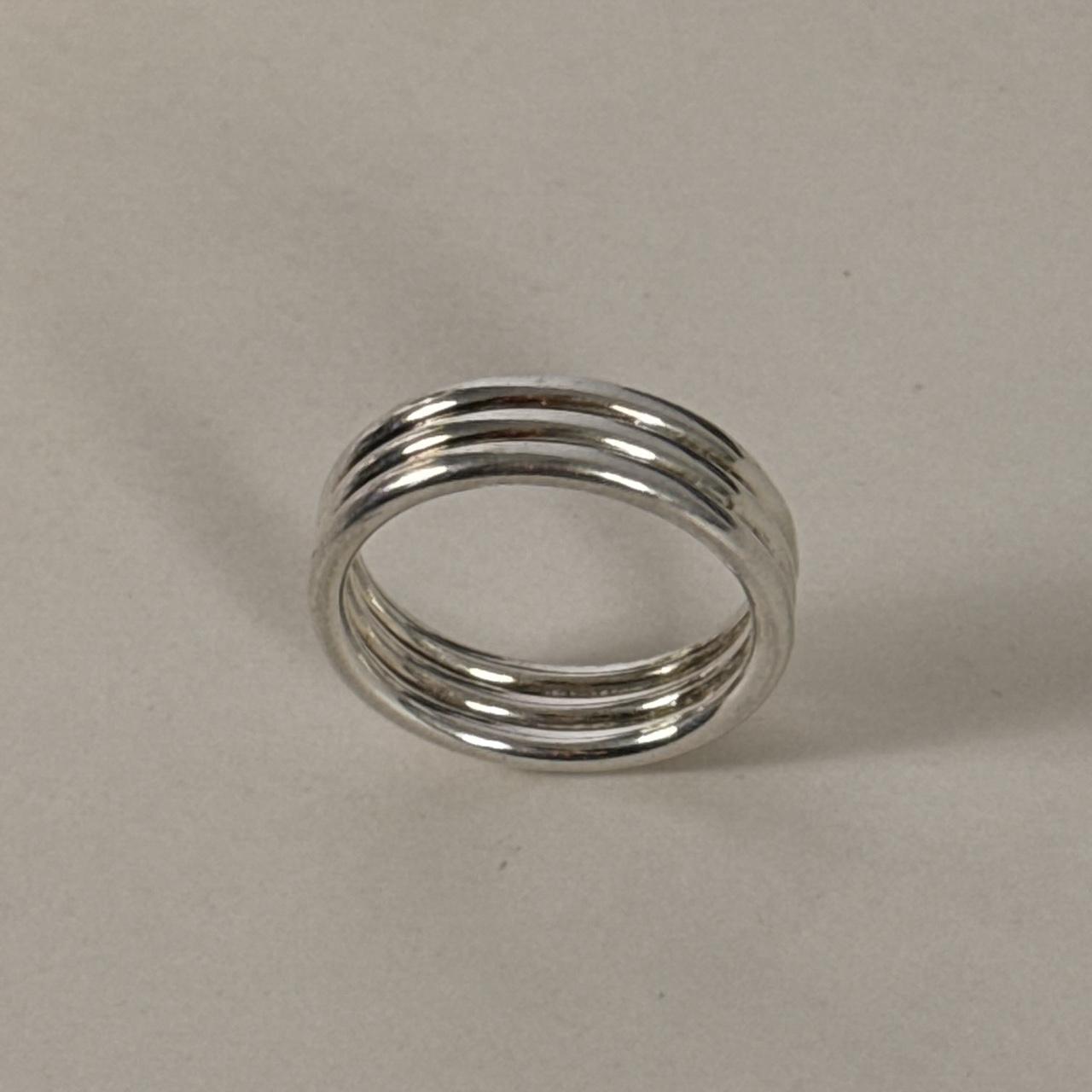 Women's Ring - Silver – Vintage connected ring 92… - image 6