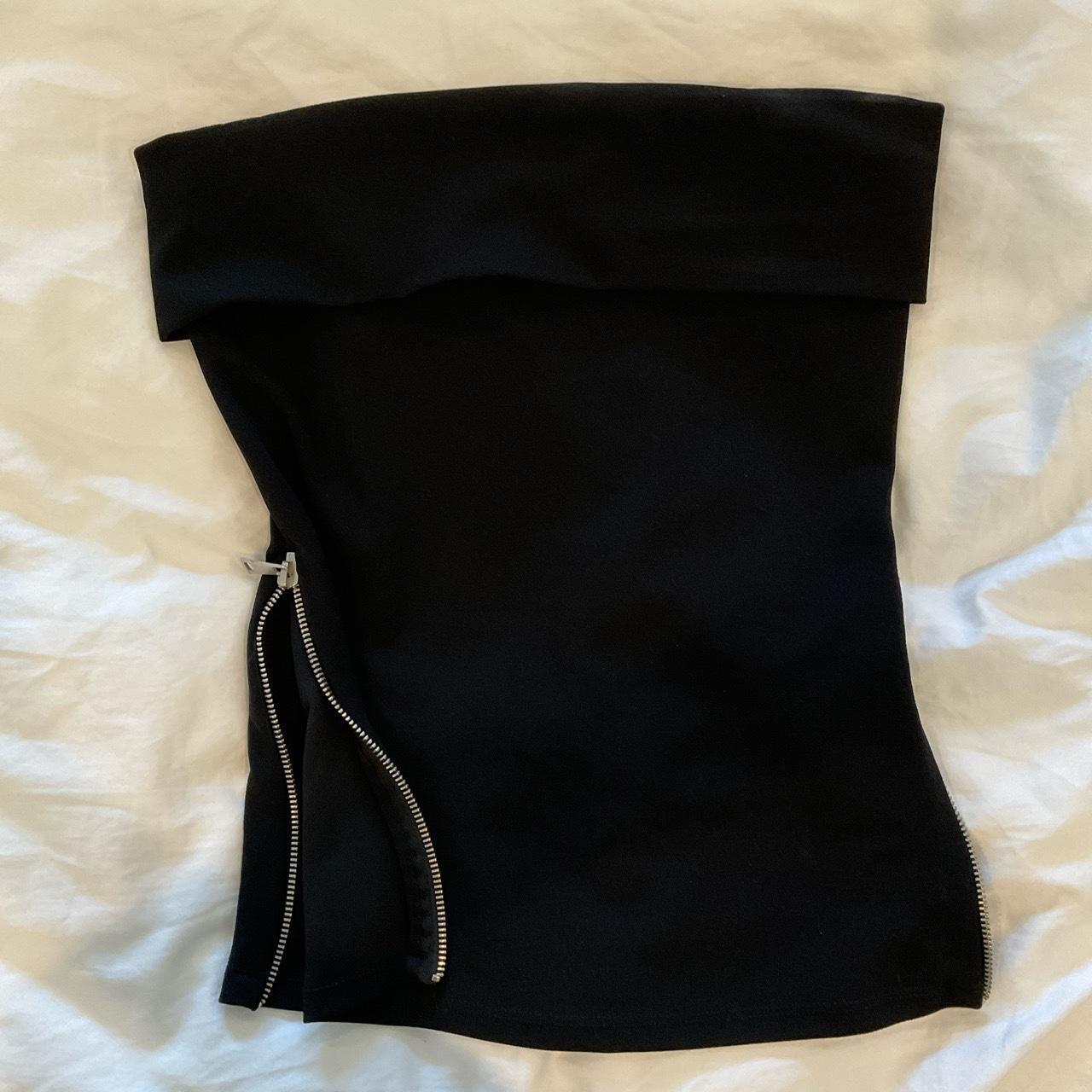 Zara Zippered Tube Top Barely Worn Size XS Depop