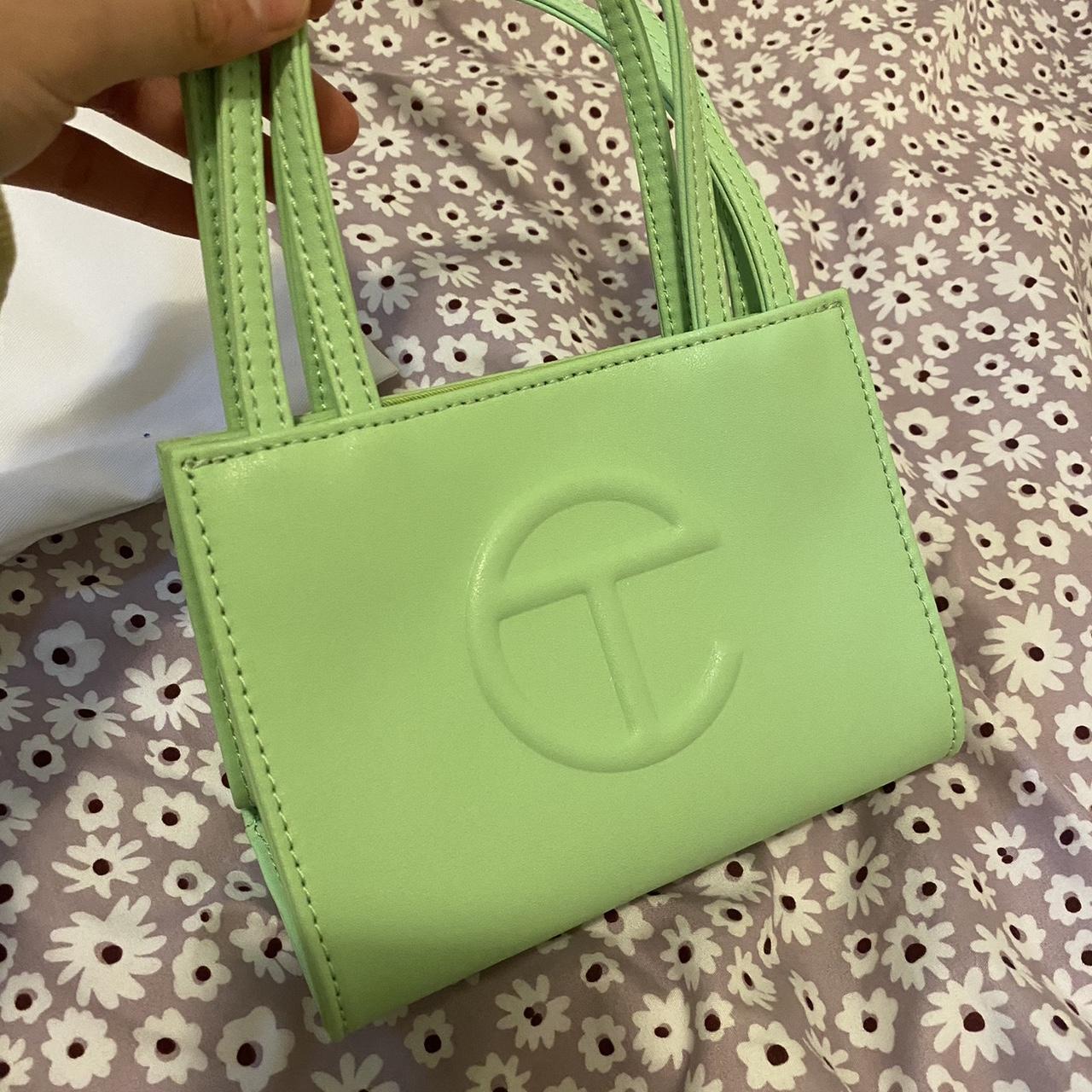 Small green telfar bag hot sale