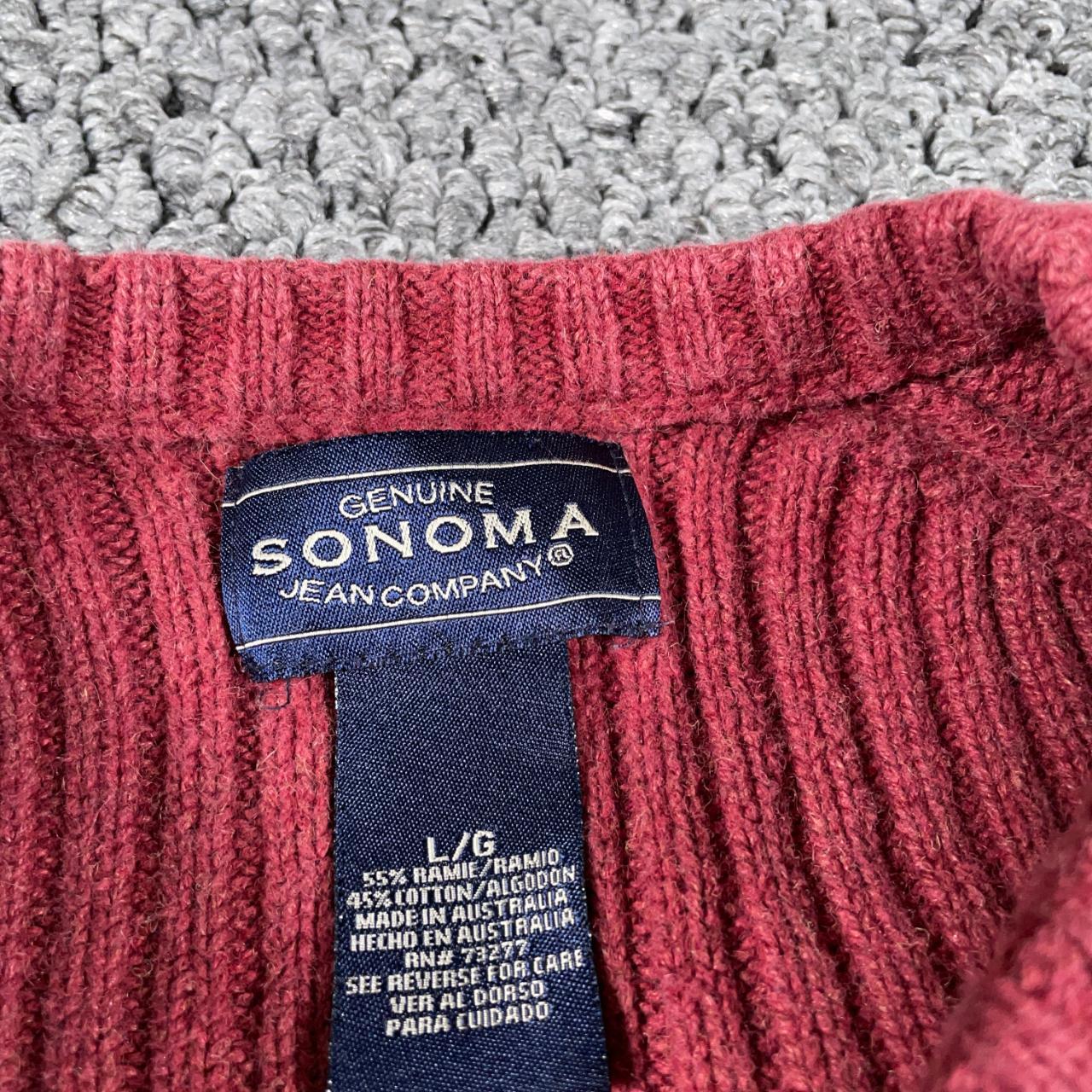 Y2K ribbed heavyweight V-Neck sweater Sonoma tag... - Depop