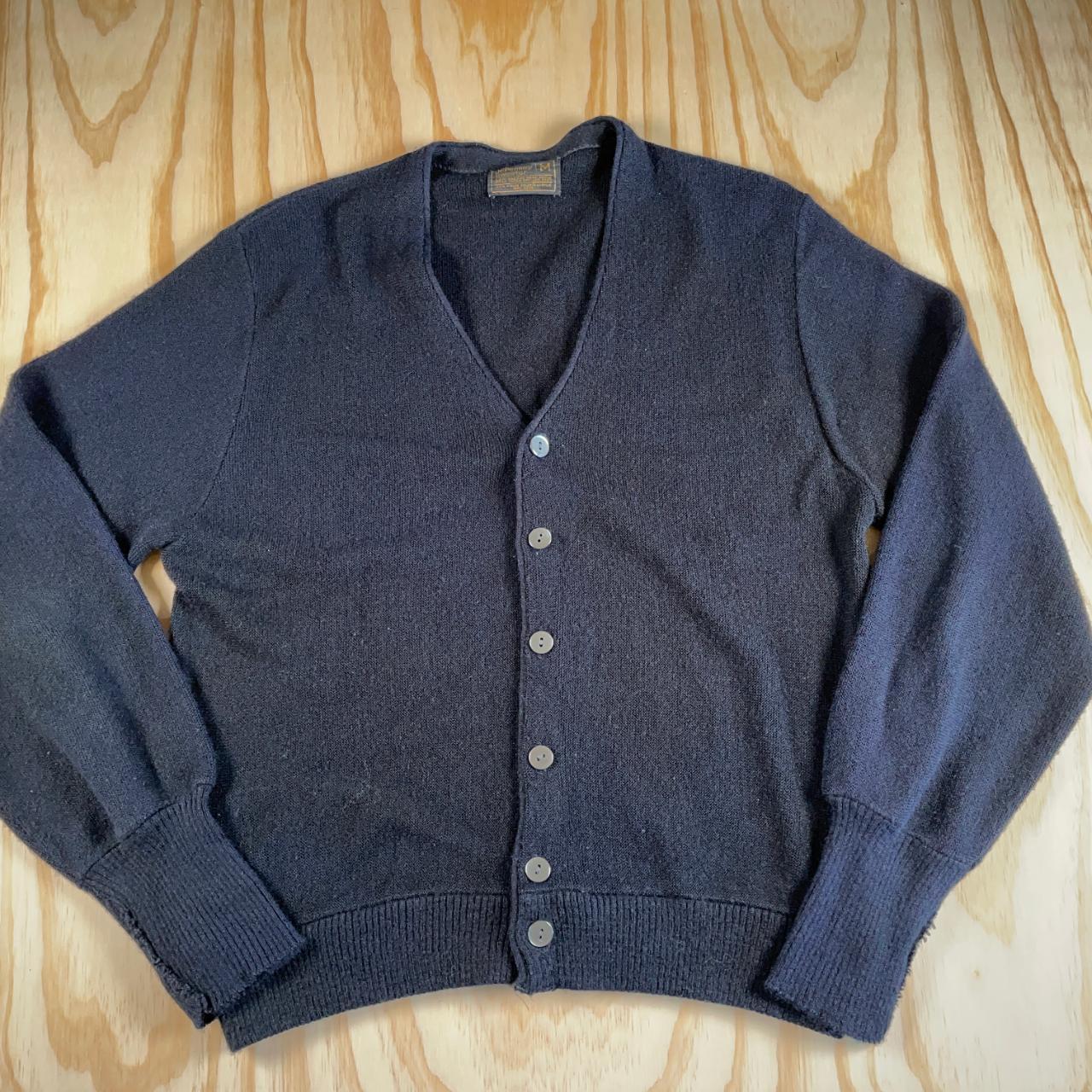 vintage 80s grandpa style cardigan, JCPenney...