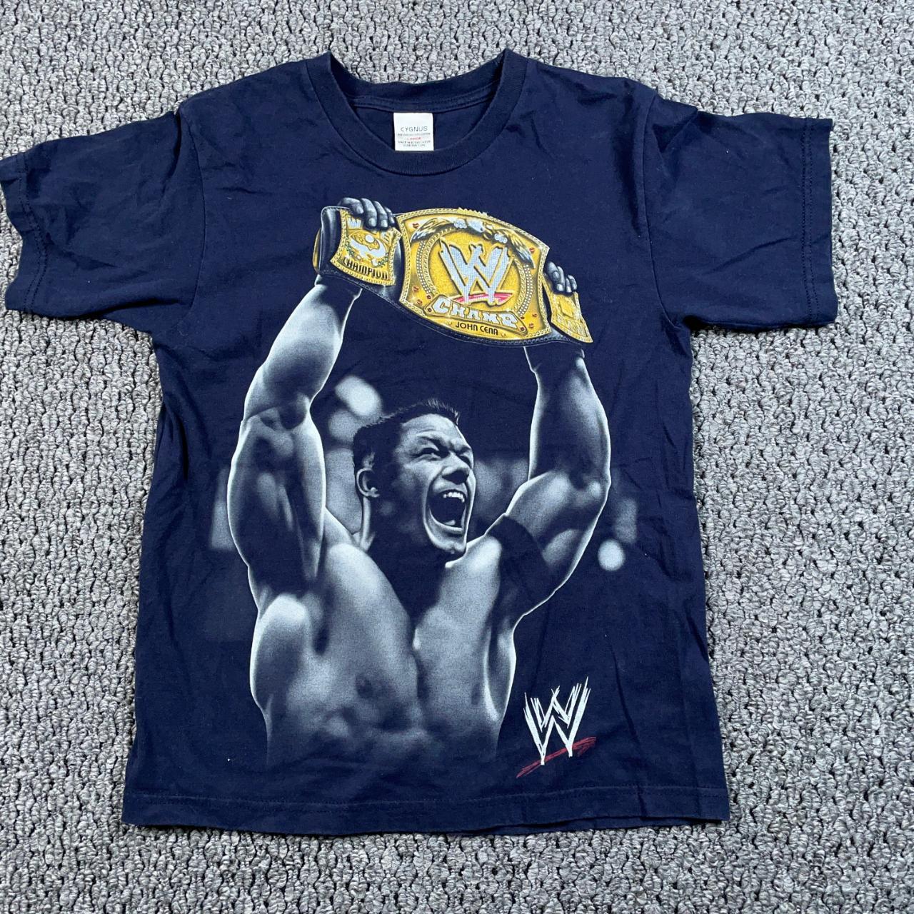 WWE John Cena Spinner Belt big print t-shirt Black... - Depop