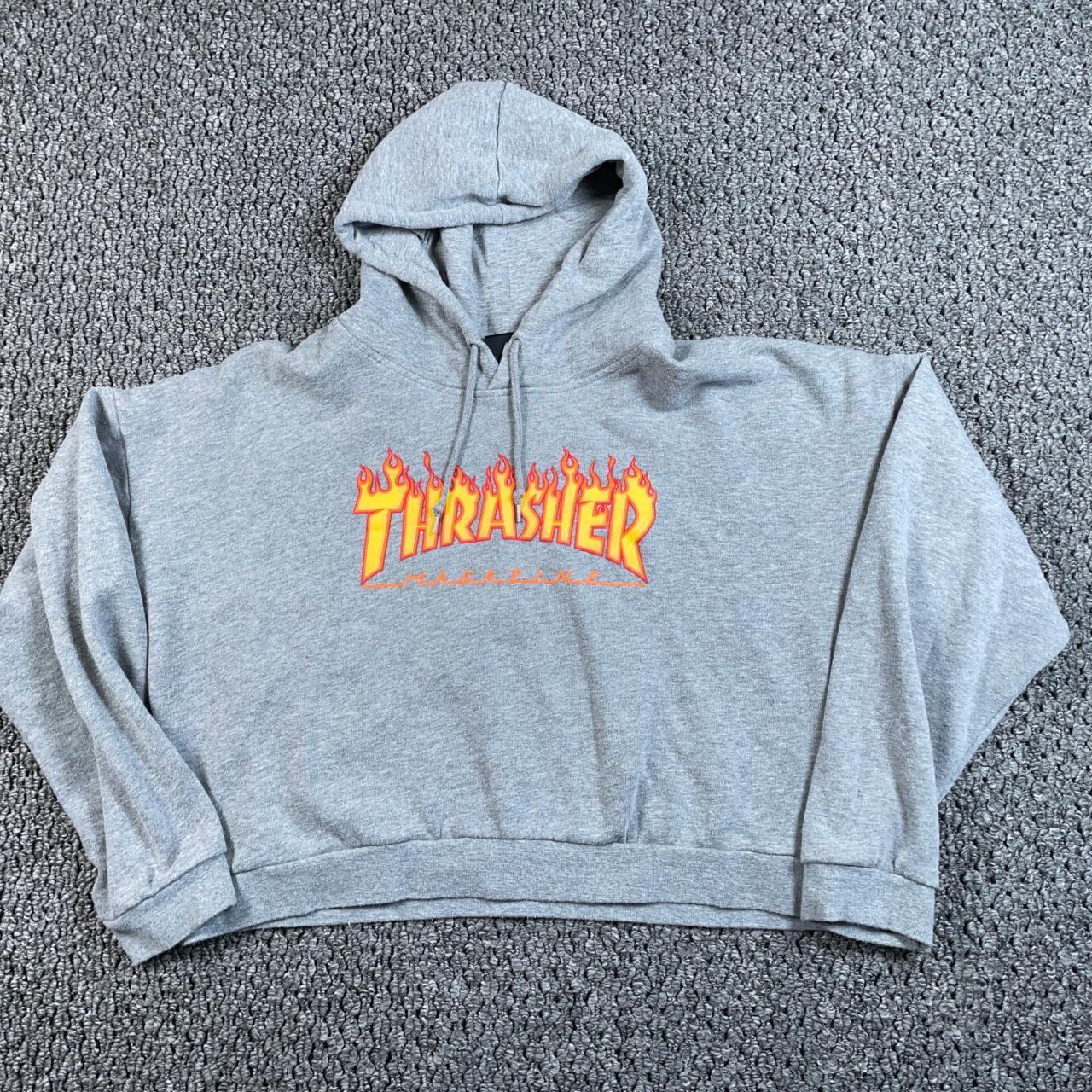 boxy cropped Thrasher Magazine flame logo