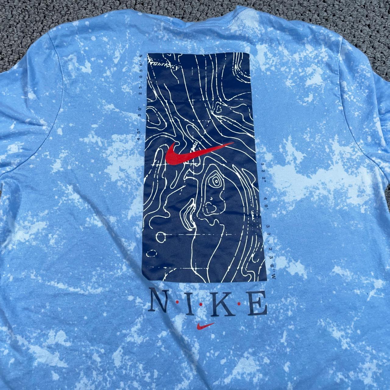 nike blue tie dye shirt