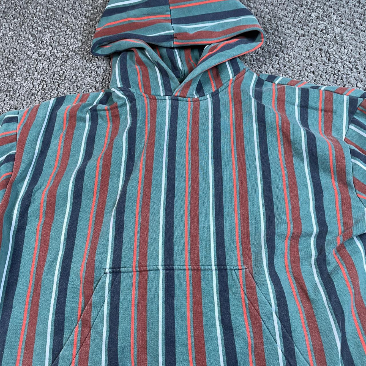 Vertical striped pattern hoodie sweatshirt,