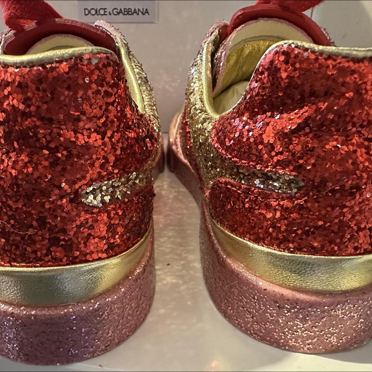 Red discount glitter trainers