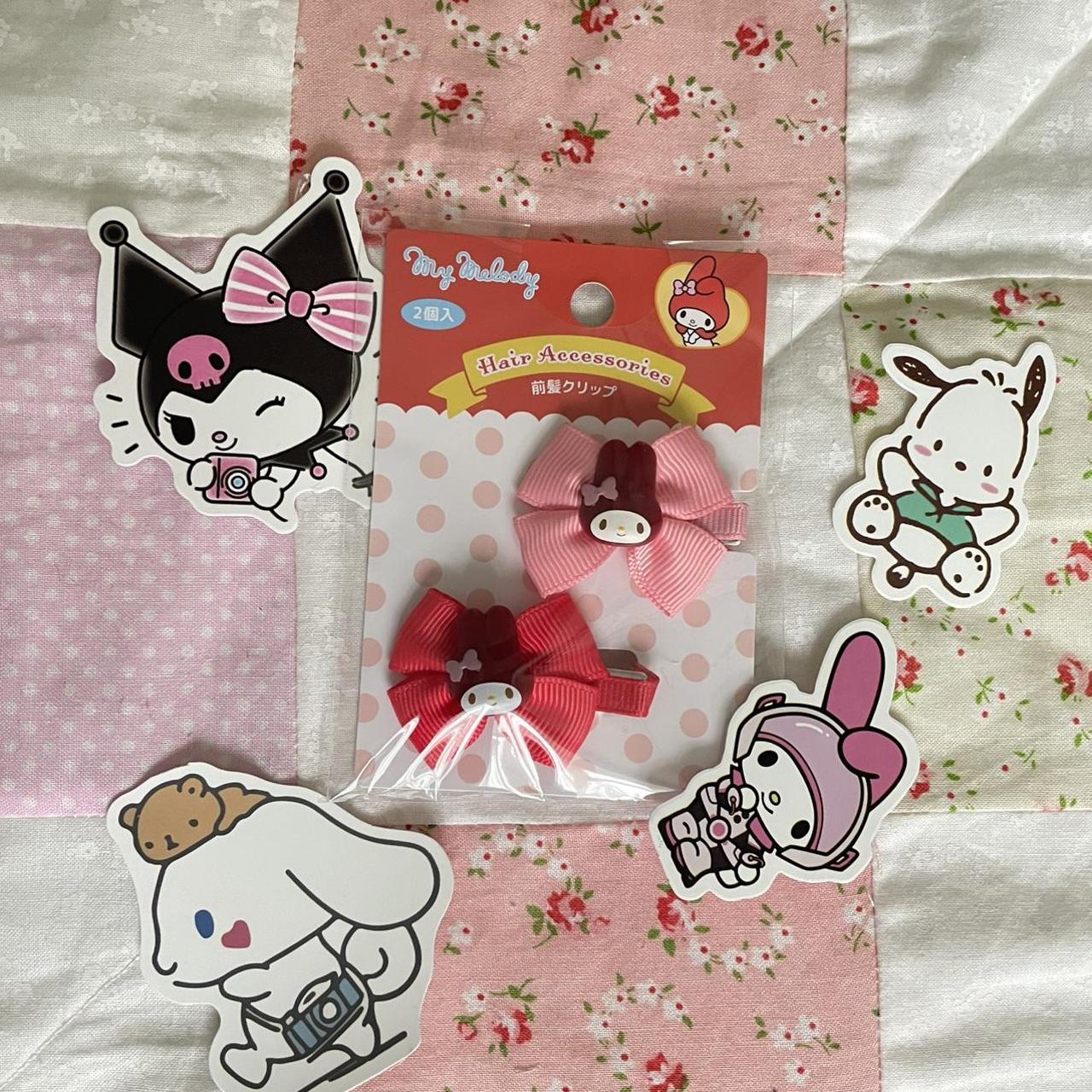 Brand new My melody bow hair clips from Japan + 4... Depop
