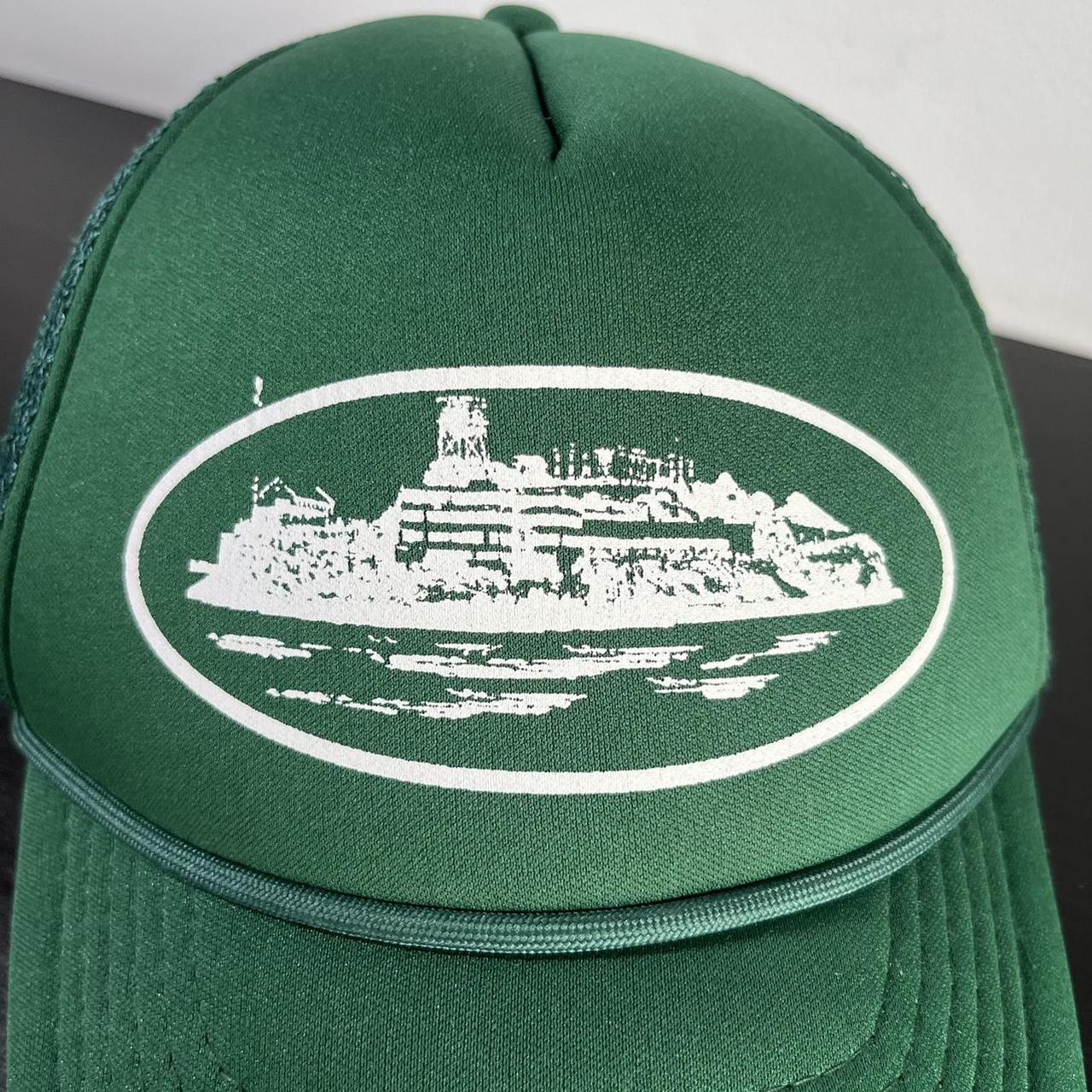 Corteiz Alcatraz Trucker Hat Green/White, Rare...