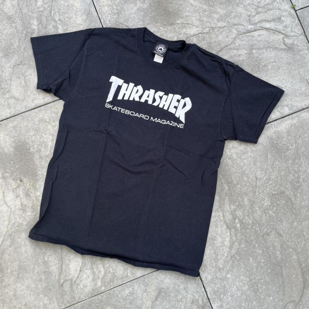 Thrasher Magazine T shirt size large in black dm... - Depop