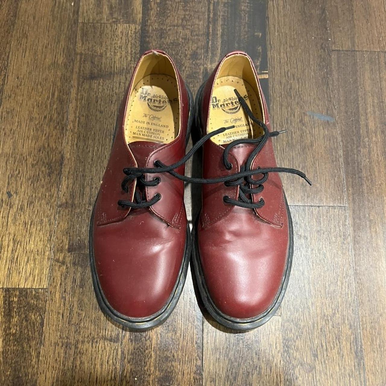 Red Doc Marten Shoes. Really good condition other... Depop