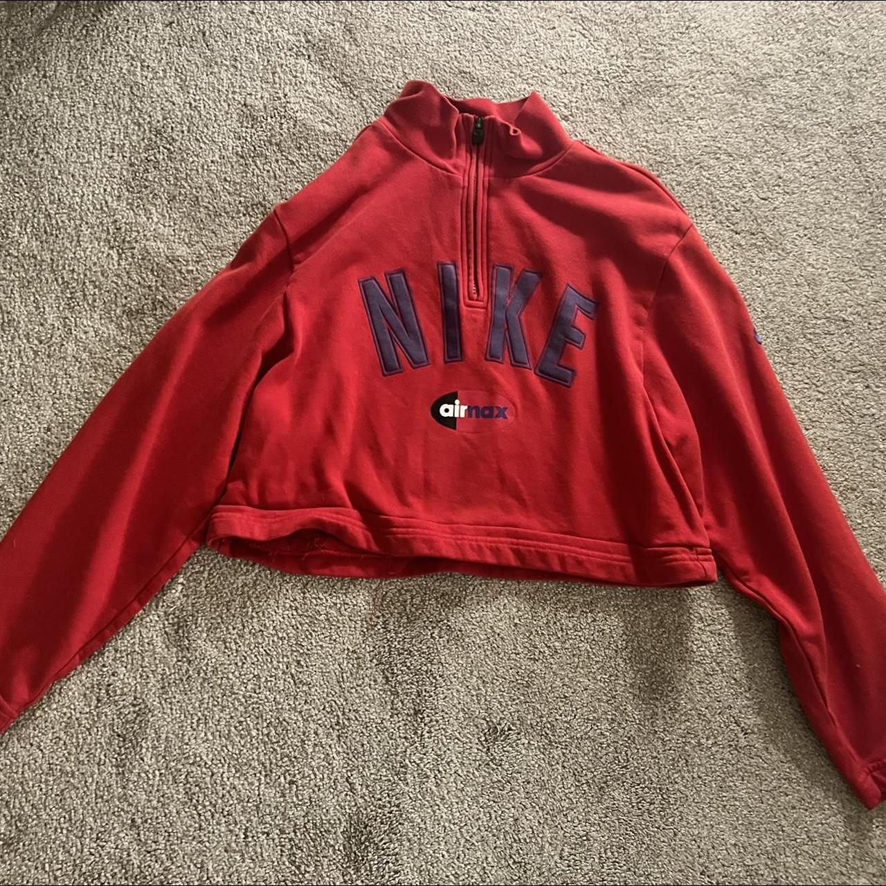 Cropped vintage nike quarter zip bought it... Depop