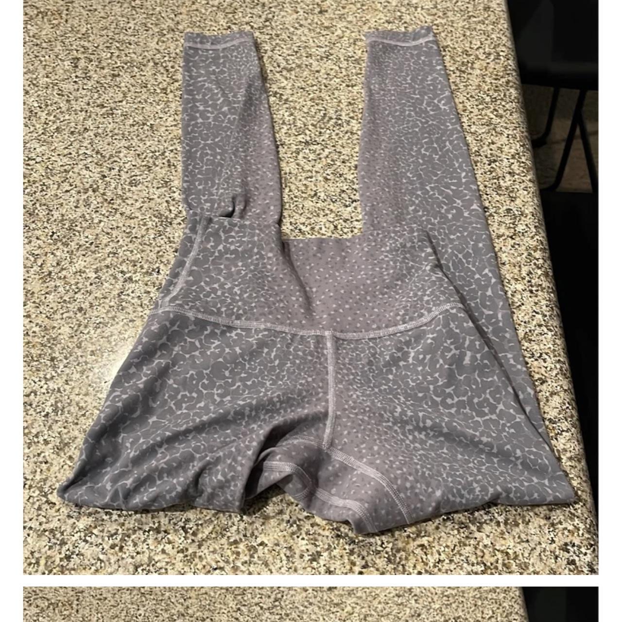 Grey lululemon align leggings Kind of leopard print... - Depop