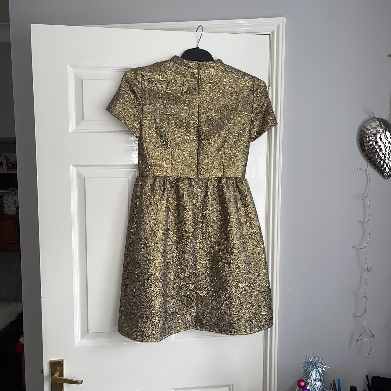 M S Limited Edition Gold Dress with lining Worn