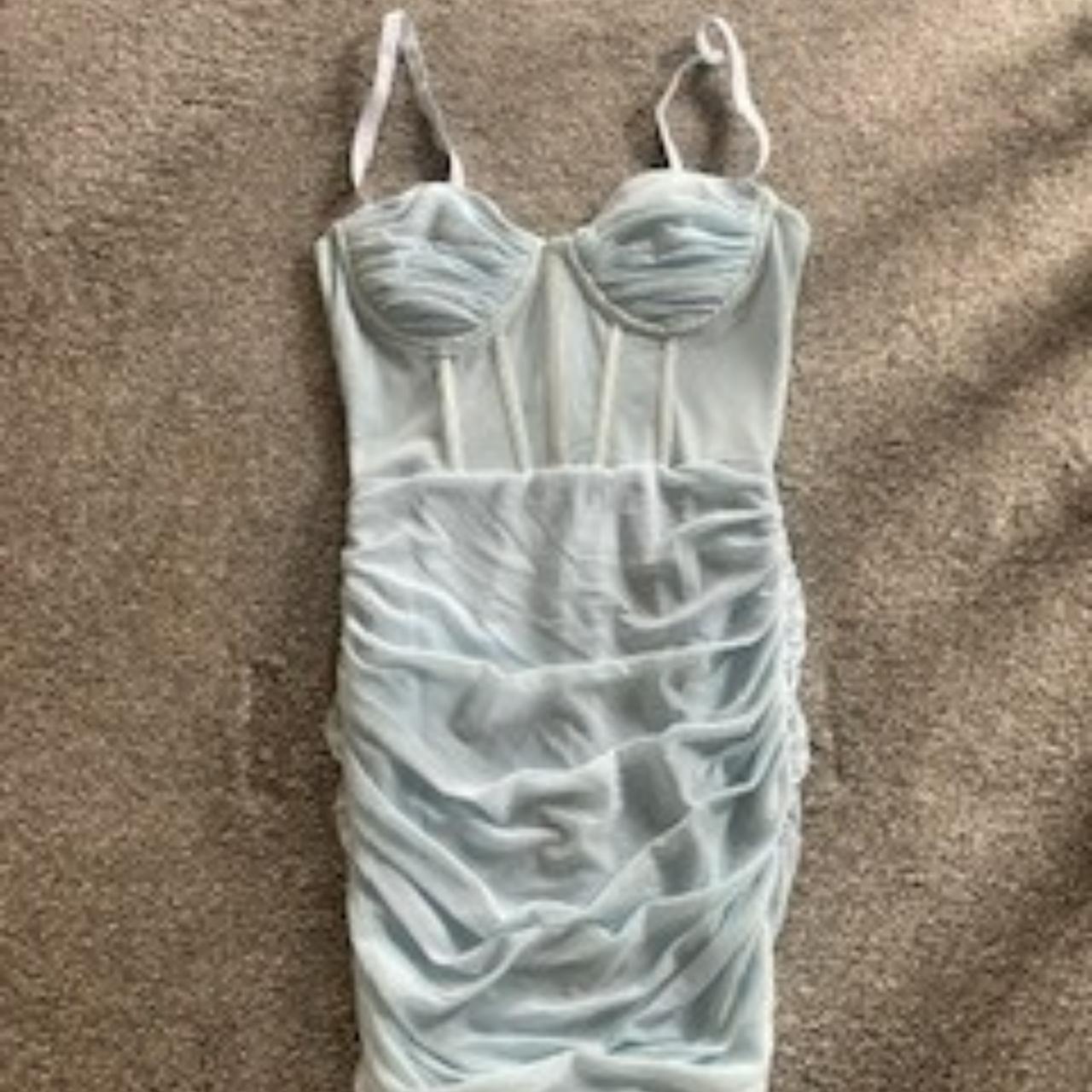 Oh Polly Women's Blue Dress Depop