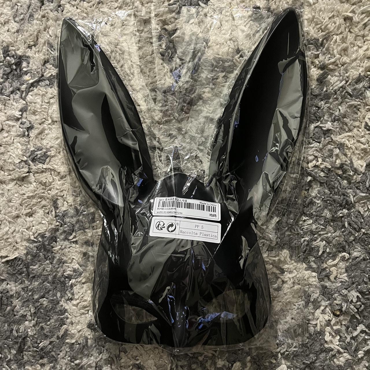 BRAND NEW Bunny Mask •Black •Plastic Bunny... - Depop