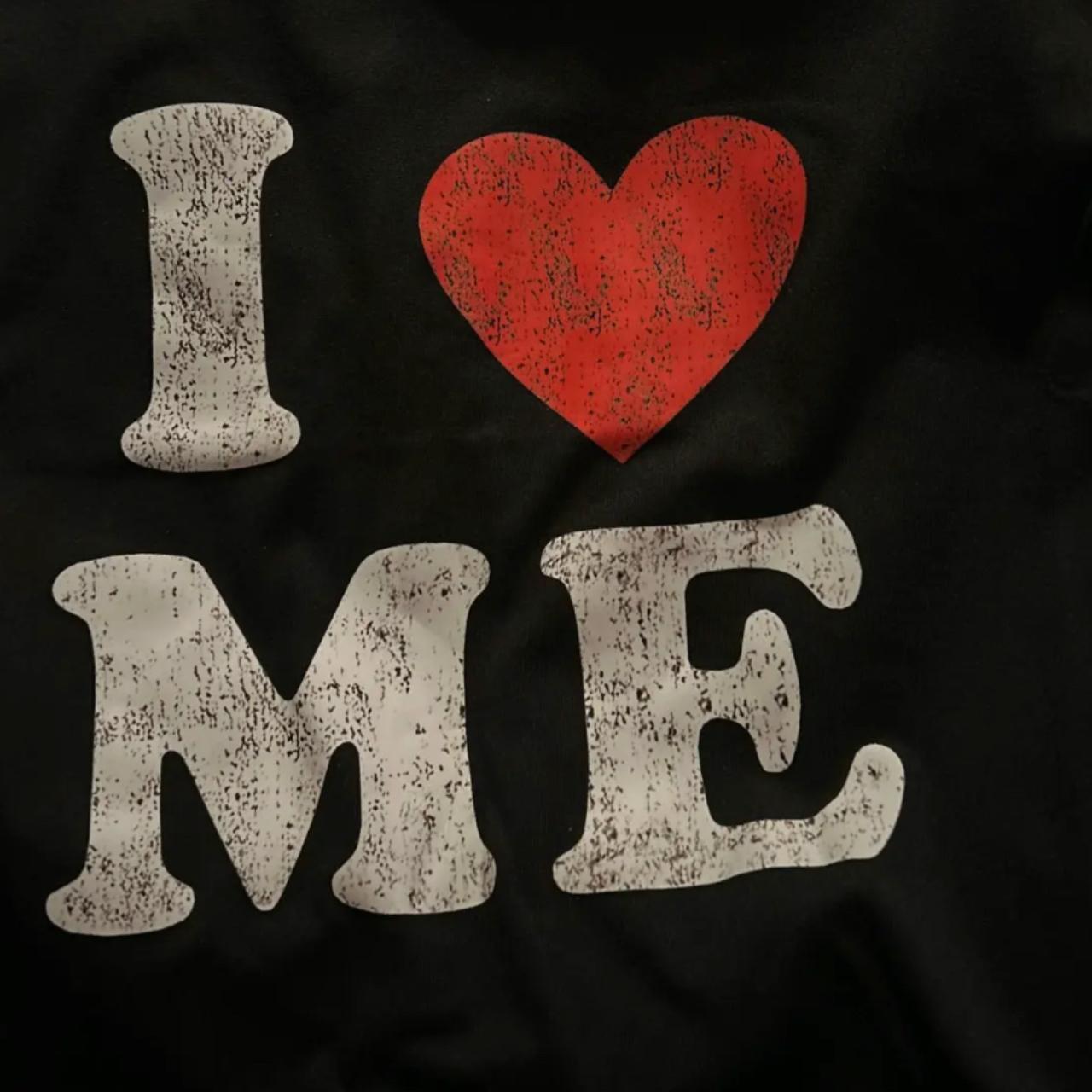 'I love me' black crop top all brand new printed as... - Depop