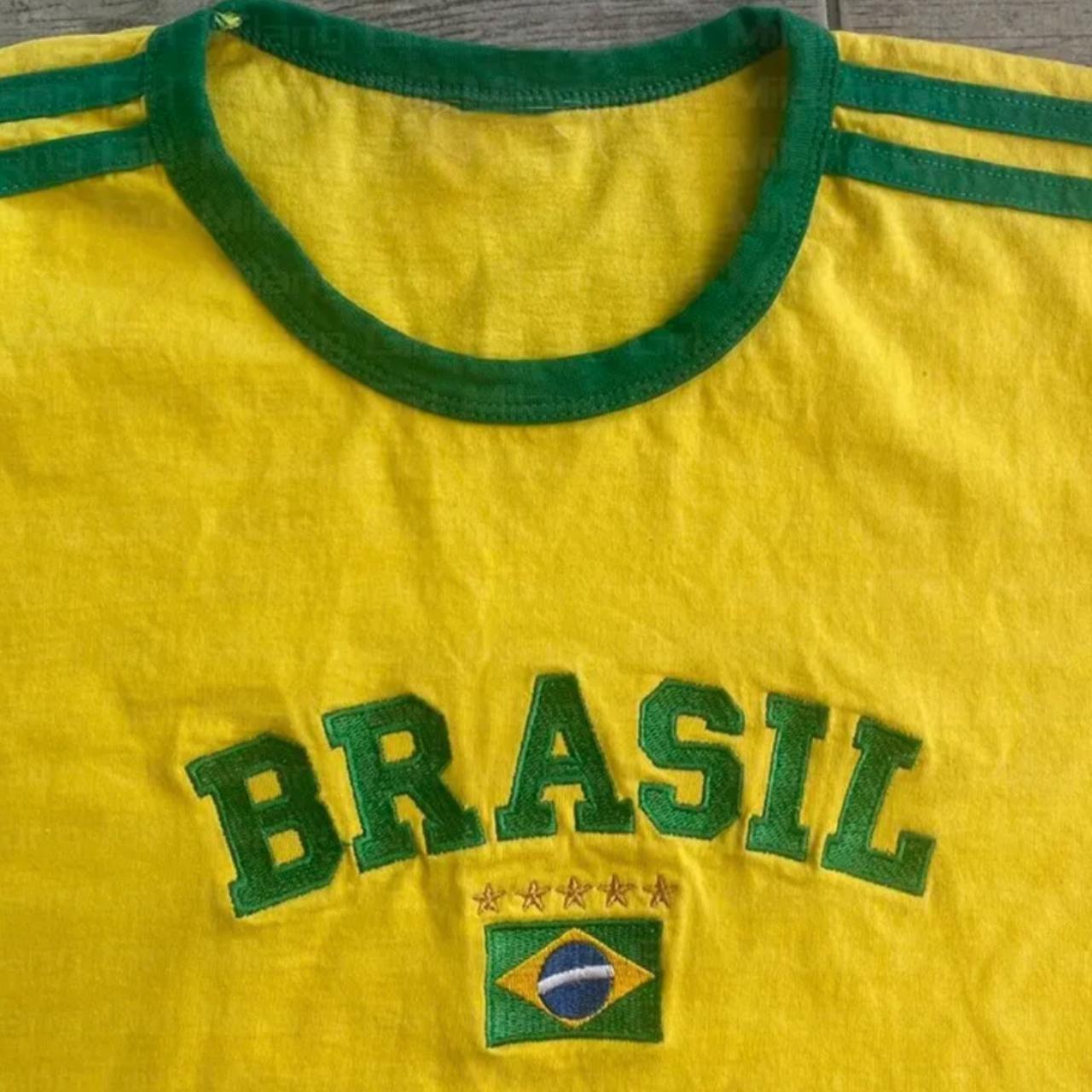 Brazil crop top brand new perfect condition never... Depop