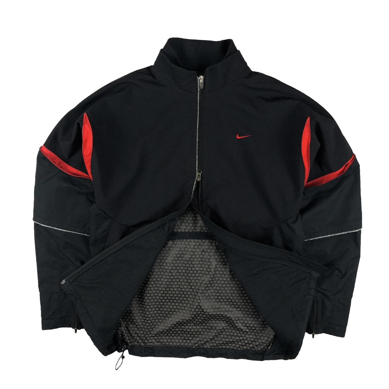 ジャケット・アウター 00s NIKE SPHIRE PRO technical jacket Nike Sphere React 2000s Black & Red Technical Multi | Depop