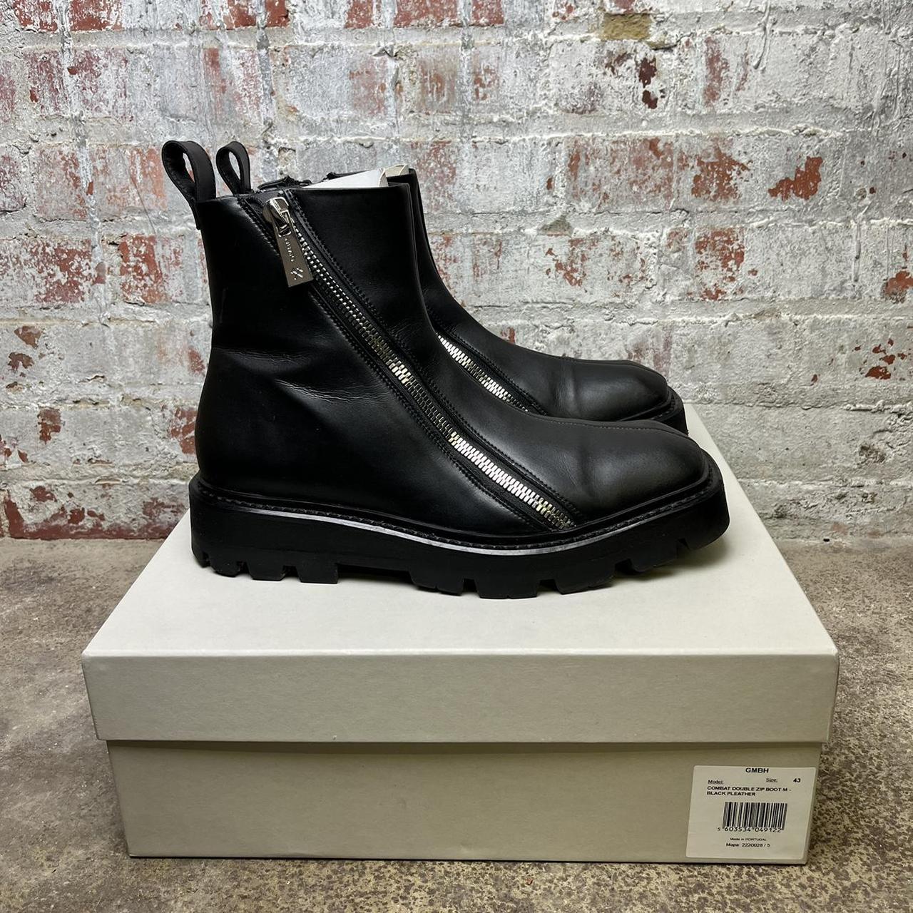 GmbH Men's Black and Silver Boots