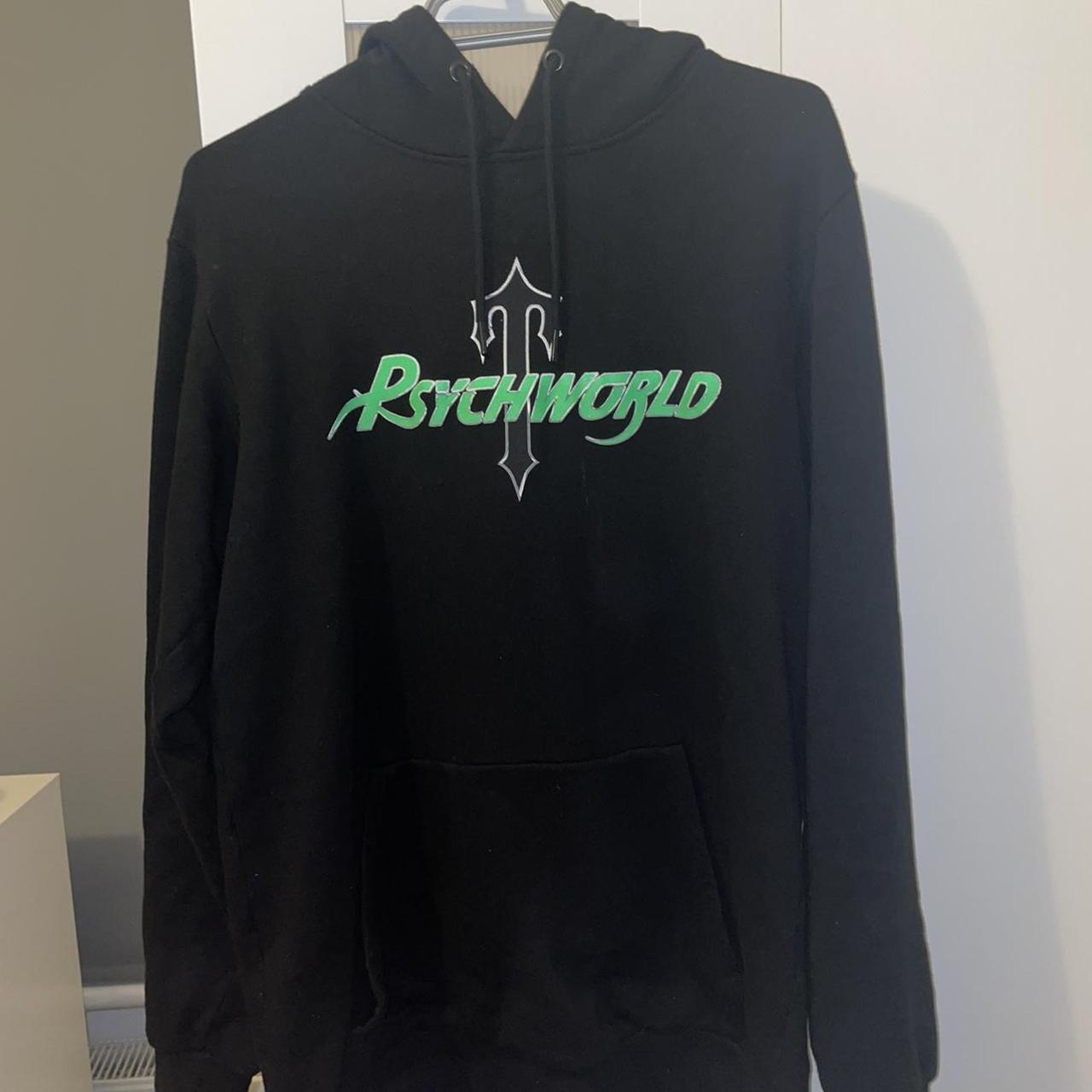 Limited edition trapstar x psychworld hoodie, black... Depop