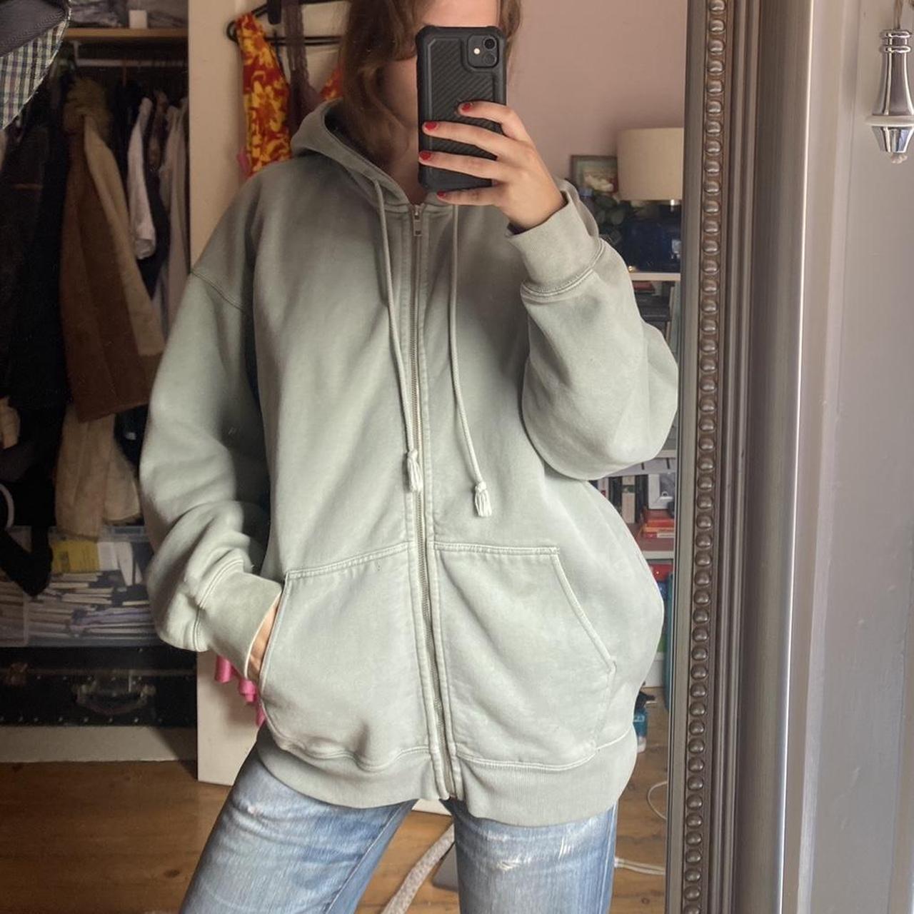 Greeny/ blue oversized hoodie from brandy Melville.... Depop